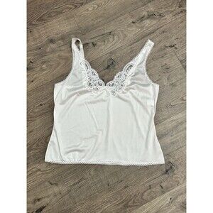 Vintage Wonder Maid Lace Camisole Women’s 36 Non Cling Union Made USA Adjustable